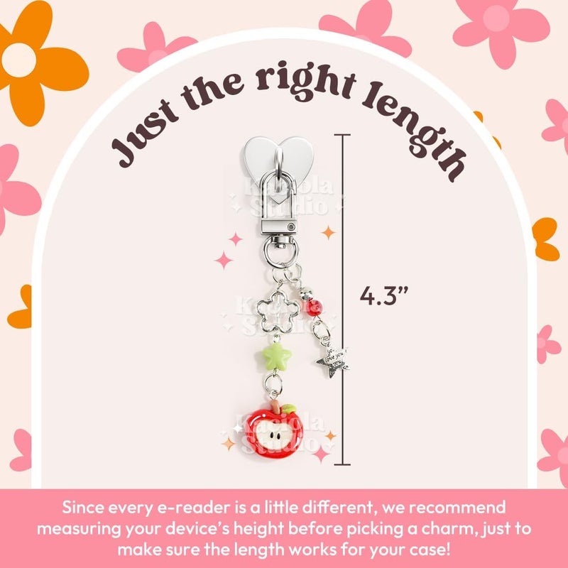 Kaciola Charm Chains for Kindle, Cute E-reader Phone Charm Bracelets Accessories Gift for Reader Booklovers Women Men, Charms Compatible for Kindle/E-Reader/Phone (B01-B07) - Image 5